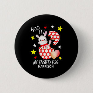 Oster-Ei Lustiger Hase Personalisiertes T-Shirt Button