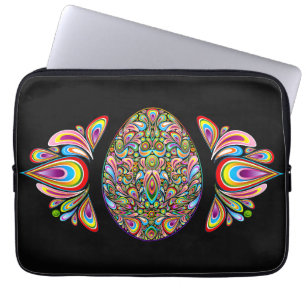 Oster-Ei-Psychedelic-Design-Kinder-Bio-T-Shirt Laptopschutzhülle