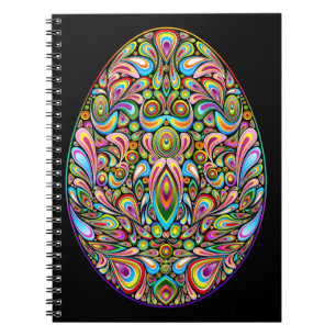 Oster-Ei-Psychedelisches-Design-Kinder-Bio-T-Shirt Notizblock
