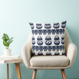 Oster-Eier Chevron Streifen Frohe Ostern Muster Kissen