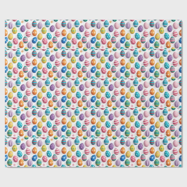 Oster-Eier-Foto-Muster Geschenkpapier (Flach)