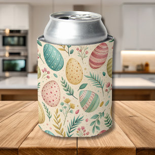 Oster-Eier im Vintage-Stil mit floralen Knospen Dosenkühler