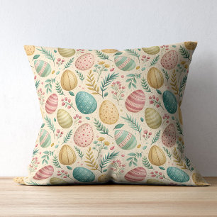 Oster-Eier im Vintage-Stil mit floralen Knospen Kissen