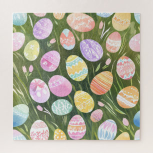 Oster-Eier in Pastell Schöne Frühlingsaquarellma