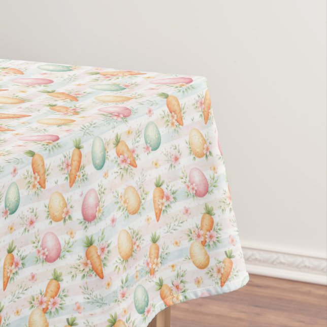 Oster-Eier & Karotten Wasserfarben-Muster Tischdecke (Beispiel)