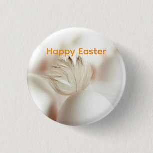 Oster-Eier mit Feder-Grafik Button