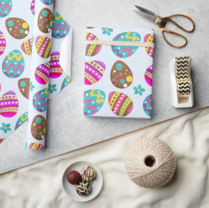 Oster-Eier Pastellblau Geschenk  Geschenkpapier