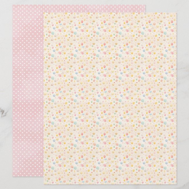 Oster-Eier-SchabLonpapier im Vintage-Stil (Vorne/Hinten)