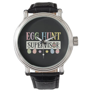 Oster-Eier-Such-Aufseher Lustige Familie Ostern Armbanduhr
