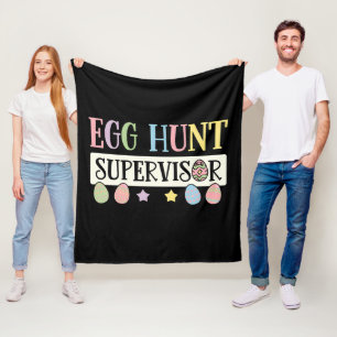 Oster-Eier-Such-Aufseher Lustige Familie Ostern Fleecedecke