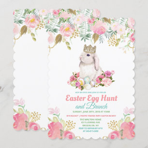 Oster-Eier-Suche Floral Watercolor Einladung