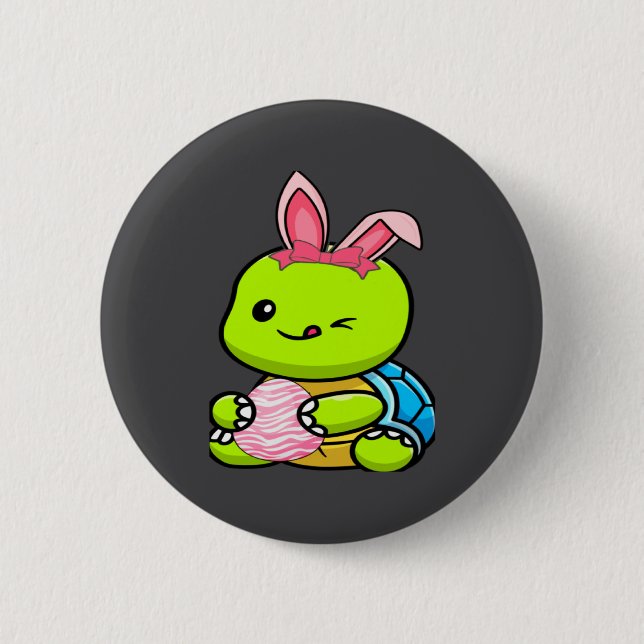 Oster-Eier-Suche-Hasenohren-Illustration Button (Vorderseite)