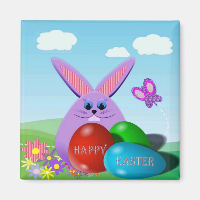 Oster-Eier und Hase Magnet (Vorne)