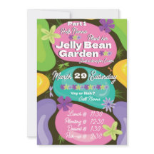 Oster-Einladung Jelly Bean Gartenparty