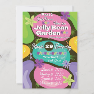 Oster-Einladung Jelly Bean Gartenparty Einladung