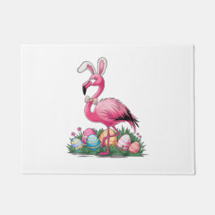 Oster-Flamingo-T-Shirt Fußmatte
