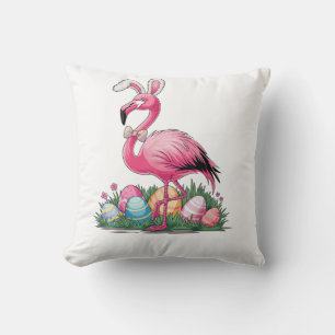 Oster-Flamingo-T-Shirt Kissen