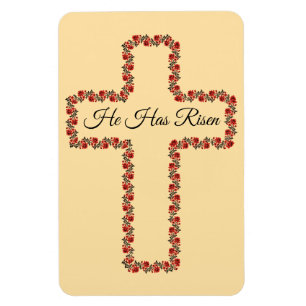Oster-Flexible-Fotомагнет Kreuz aus Rosen Magnet