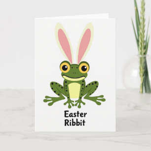 Oster-Frosch-Spaß-Zeitkarte Karte