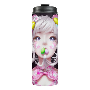 Oster/Frühling Anime Girl Thermosbecher