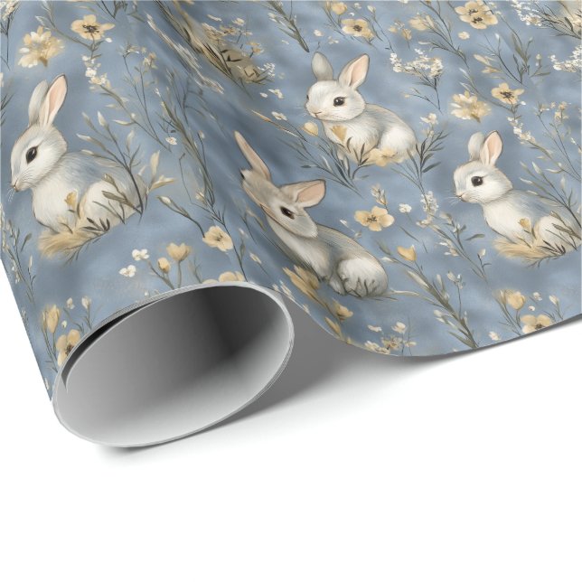 Oster-Frühlingshase Geschenkpapier (Rolleneckpunkt)