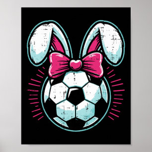 Oster-Fußball Ll Hasenohren Schleife Süße Jungen M Poster