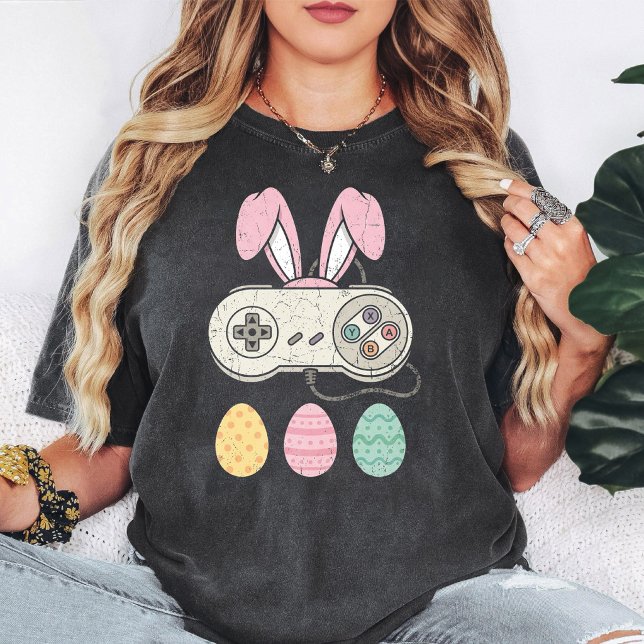 Oster-Gamer-Hase Retro-Controller & Eier T-Shirt (Von Creator hochgeladen)