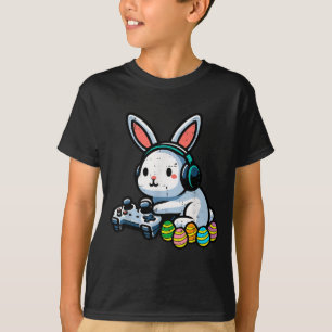 Oster-Gamer-Hasen-Hase-Videospiel-Männer-Jungen-Ki T-Shirt