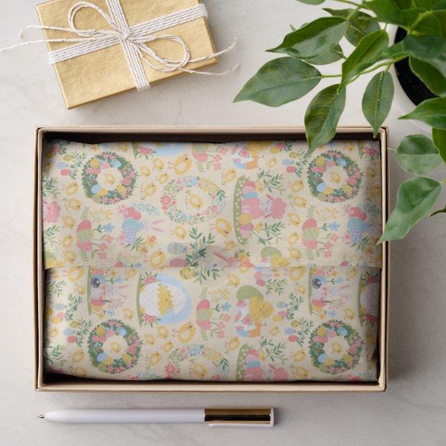 Oster-Garten Gelber Frühling Seidenpapier (Geschenk)