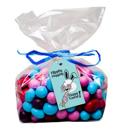 Oster-Geschenkanhänger Retro Flower Power Hase Geschenkanhänger