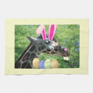 Oster-Giraffe Geschirrtuch