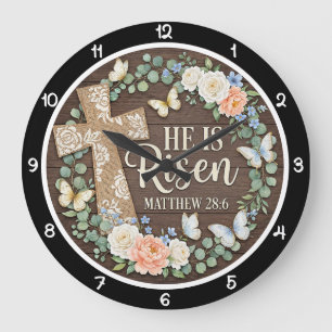 Oster Gnade Er ist auferstanden Große Wanduhr