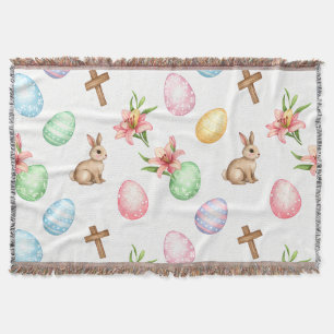 Oster-Gnade – Nahtloses Pastell-Hasen- und Kreuz-P Decke