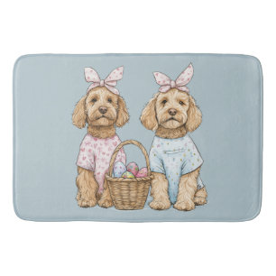Oster-Goldendoodle-Hunde Badematte