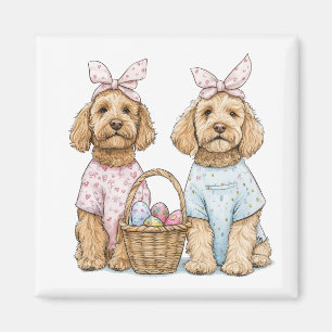 Oster-Goldendoodle-Hunde Magnet