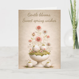 Oster-Grußkarte Floral Sanfte Frühlings-Eleganz Dankeskarte