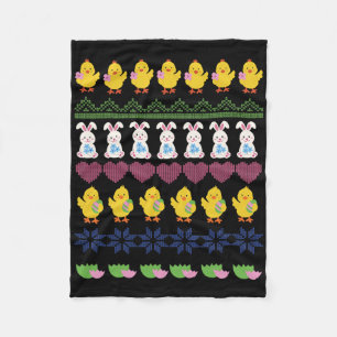 Oster-Häkelmuster Huhn Kaninchen Ei Fleecedecke