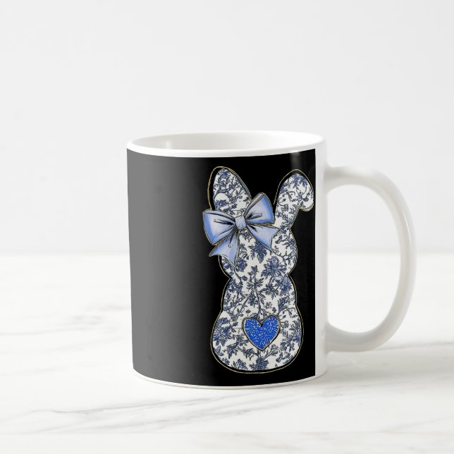 Oster-Hase mit Chinesischem Blumenmuster und süßem Kaffeetasse (Rechts)