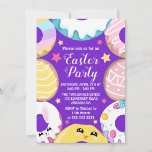 Oster-Hasen-Ei-Oster-Party-Donut-Cookie Einladung