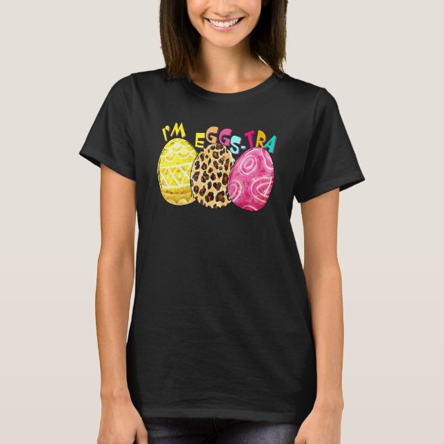 Oster im Eggstra Womens Leopard Eggs Graphic 1 T-Shirt (Vorderseite)