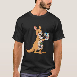 Oster-Känguru malt bunte Eier Kunst für Kinder T-Shirt