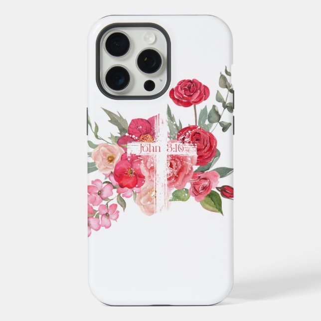 Oster/Kreuz/John3:16/Jesus iPhone 15 Pro Max Hülle (Rückseite)