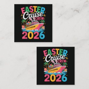Oster-Kreuzfahrt-Crew 2026 passende Familienferien Quadratische Visitenkarte