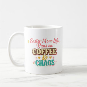 Oster-Mama läuft mit Kaffee und Chaos – Lustige Ma Kaffeetasse