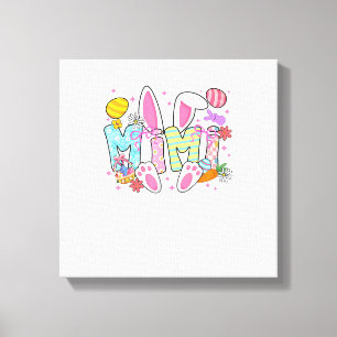 Oster-Mimi-Hasenohren Coquette-Schleife Osterhase Leinwanddruck