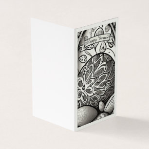 Oster-Motiv s/w Cartoon mit Ostereiern 97330