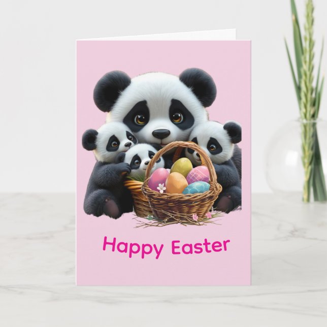 Oster-Panda-Bär Karte (Vorderseite)