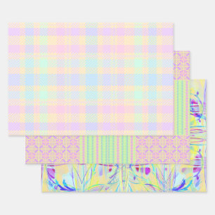 Oster-Pastell-Geschenkpapier - 3 Designs Geschenkpapier Set