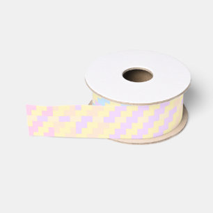 Oster-Pastell-Karo-Grosgrainband Ripsband