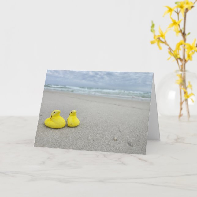 Oster-Peeps Karte (Gelbe Blume)